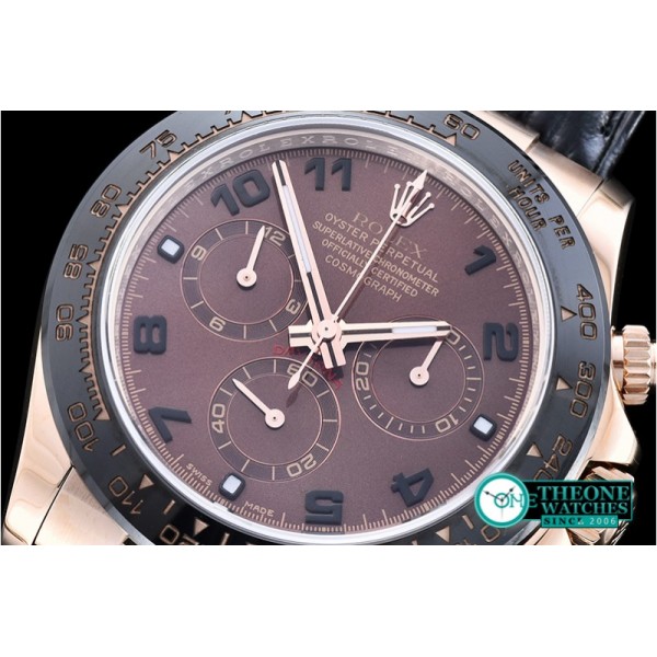 Rolex - Daytona Ref.116515 RG/LE Brown Num Noob A7750 Mod