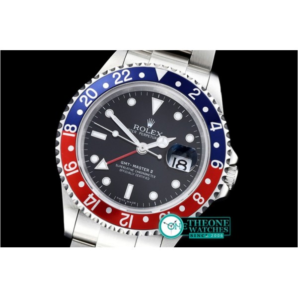 Rolex - GMT II Ref.16710 Pepsi SS/SS Black BP Asia 3186 Mod