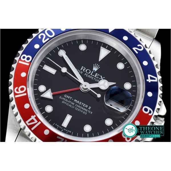 Rolex - GMT II Ref.16710 Pepsi SS/SS Black BP Asia 3186 Mod