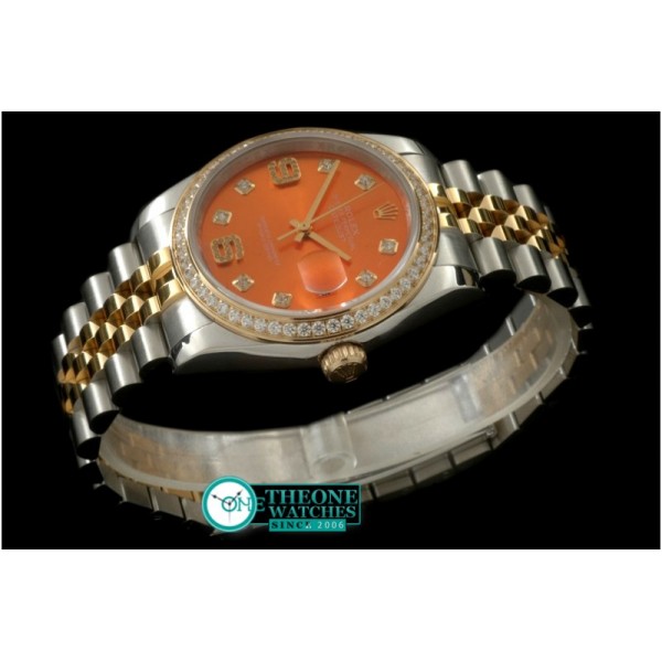 Rolex - SS/YG Jubilee Orange Diam 2836