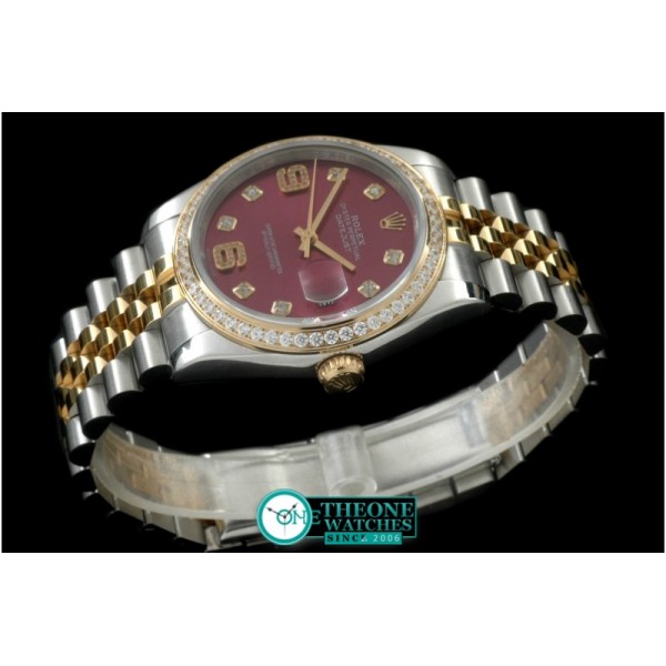 Rolex - SS/YG Jubilee Red Diam 2836