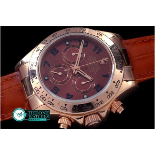 Rolex - 2015 RG/LE Brown Numerals A-7750 Sec@6