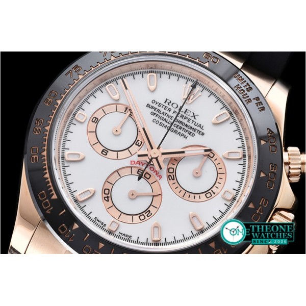 Rolex - Daytona Ref.116515 RG/RU White Stk Noob A7750 Mod