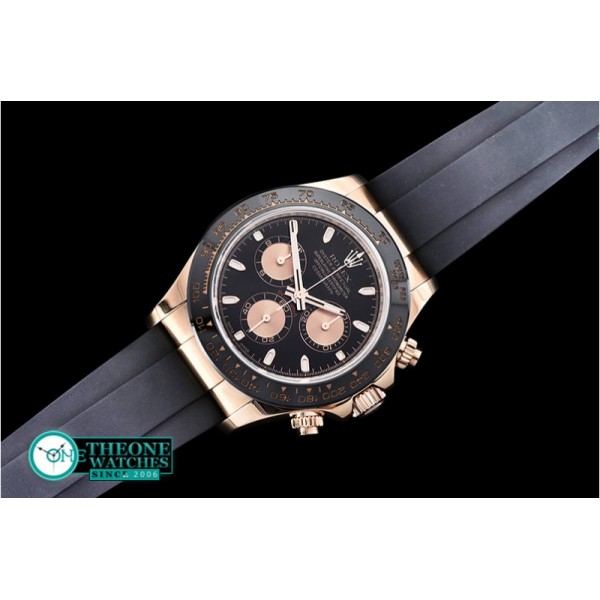 Rolex - Daytona Ref.116515 RG/RU Black/Rose Noob A7750 Mod