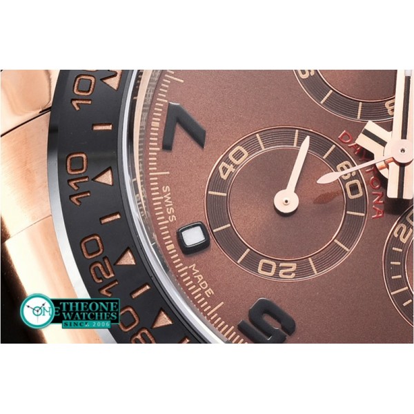 Rolex - Daytona Ref.116515 RG/RU Brown Num Noob A7750 Mod