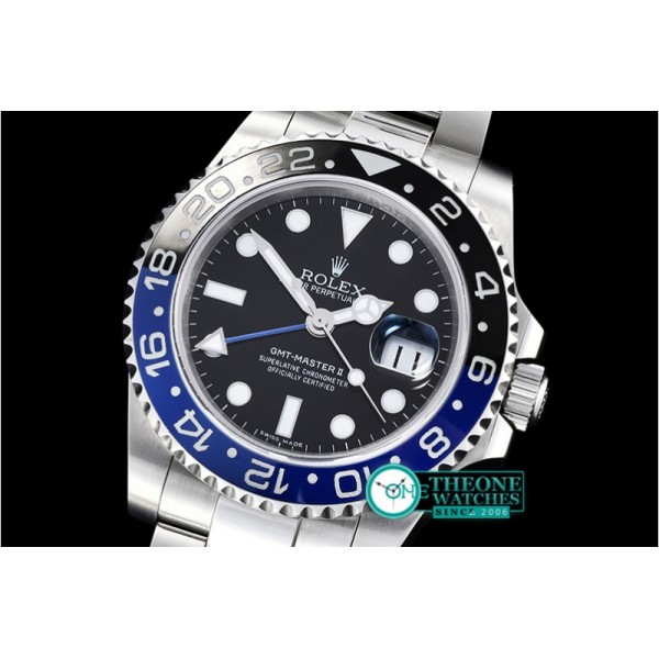 Rolex - GMT II Blue/Black SS/SS Black BP A3186 Mod