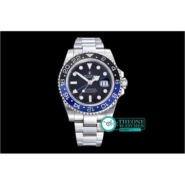 Rolex - GMT II Blue/Black SS/SS Black BP A3186 Mod