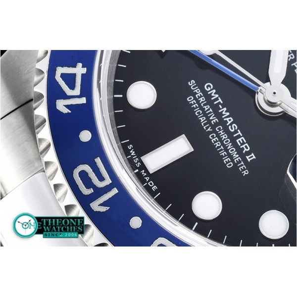 Rolex - GMT II Blue/Black SS/SS Black BP A3186 Mod