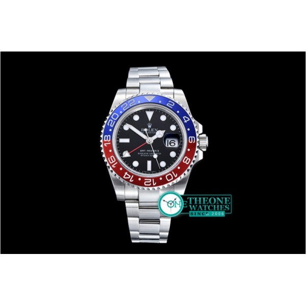 Rolex - GMT II Red/Blue SS/SS Black BP A3186 Mod