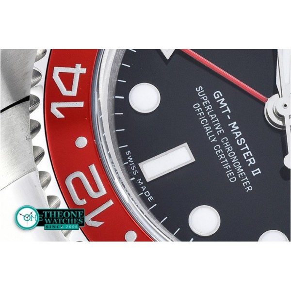 Rolex - GMT II Red/Blue SS/SS Black BP A3186 Mod