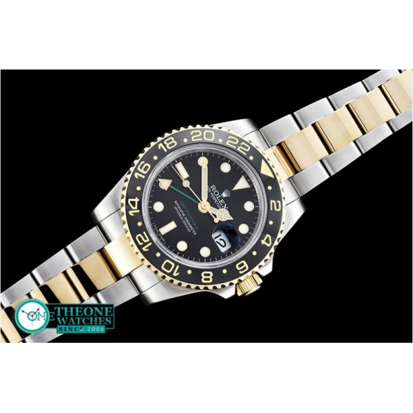 Rolex - GMT II Ref.116713 YG/SS Black BP A3186 Mod