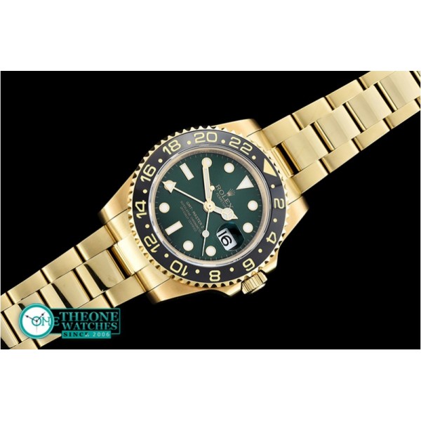 Rolex - GMT II Ref.116718 YG/YG Green BP A3186 Mod