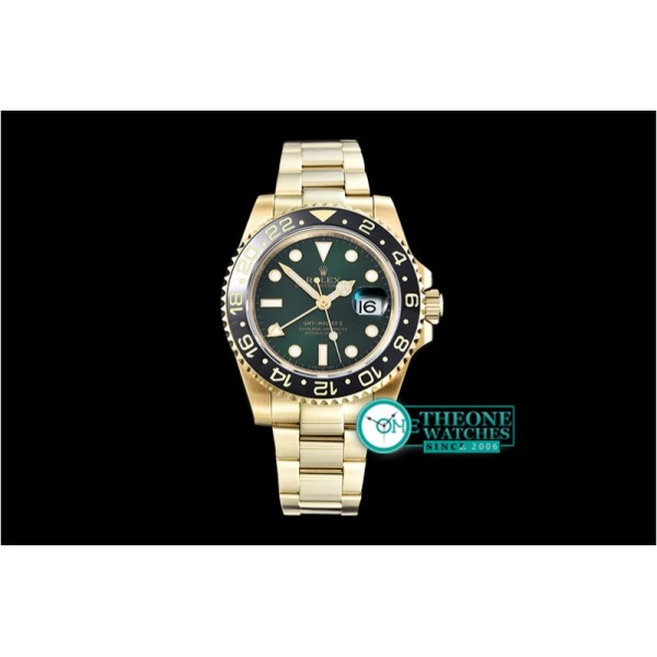 Rolex - GMT II Ref.116718 YG/YG Green BP A3186 Mod