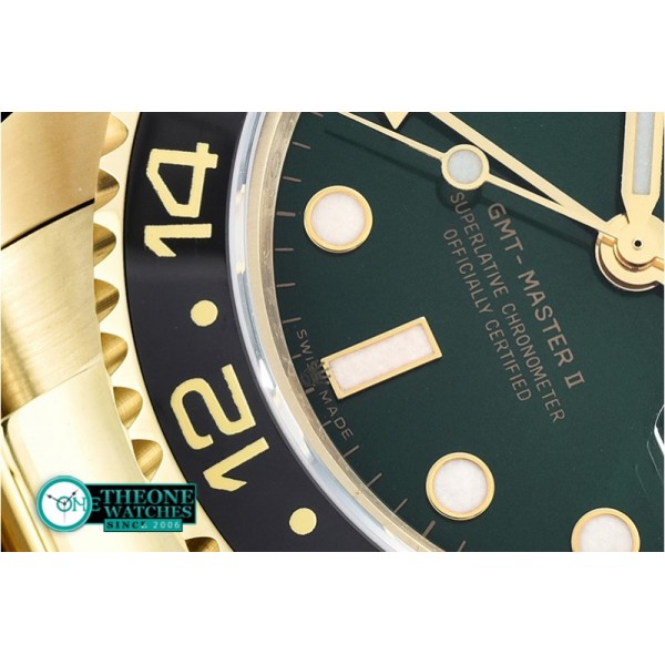 Rolex - GMT II Ref.116718 YG/YG Green BP A3186 Mod