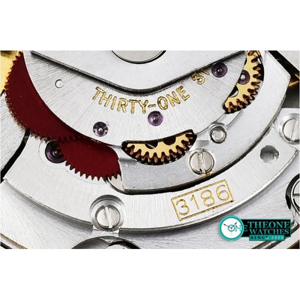 Rolex - GMT II Blue/Wht Rubies YG/YG Blk BP A3186 Mod