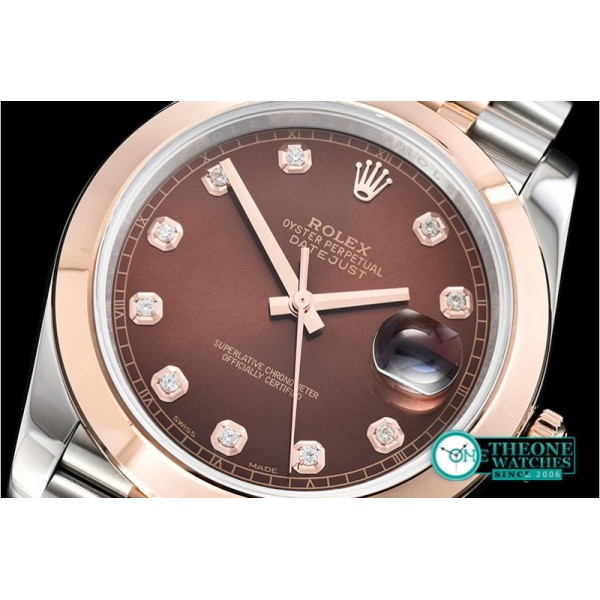 Rolex - DJ2 41mm 18K Wrapped RG/SS Brown Diam Noob A3235 Mod