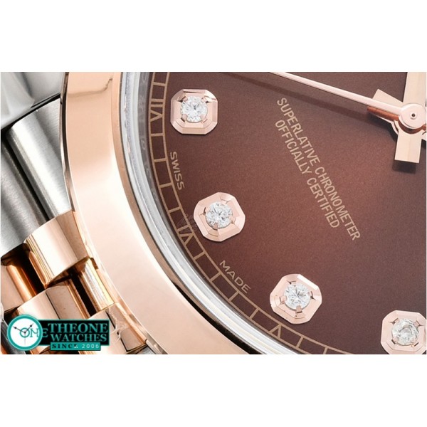 Rolex - DJ2 41mm 18K Wrapped RG/SS Brown Diam Noob A3235 Mod