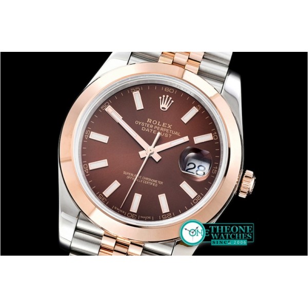 Rolex - DJ2 41mm 18K Wrapped RG/SS Brown Noob A3235 Mod