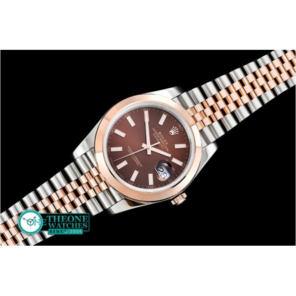 Rolex - DJ2 41mm 18K Wrapped RG/SS Brown Noob A3235 Mod