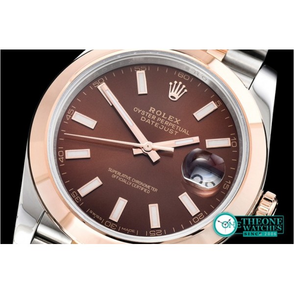 Rolex - DJ2 41mm 18K Wrapped RG/SS Brown Noob A3235 Mod