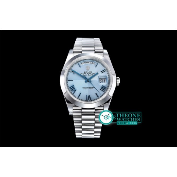 Rolex - DayDate 40mm SS/SS Blue Roman Smth Noob A3255 Mod