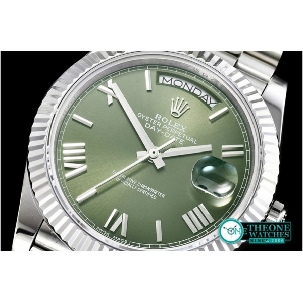 Rolex - DayDate 228206 SS/SS Green Roman BP A3255 Mod