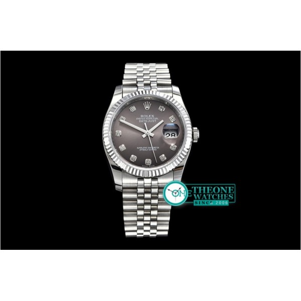 Rolex - DateJust Jub Flt SS/SS Dark Grey Diam BP A3135 Mod