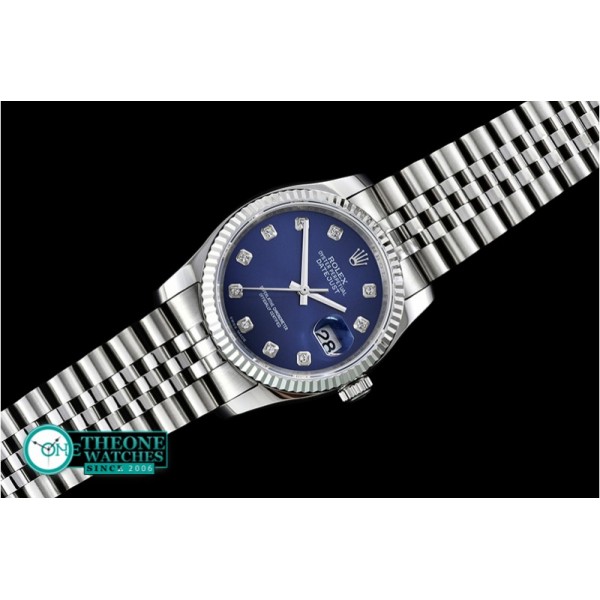 Rolex - DateJust Jub Flt SS/SS Dark Blue Diam BP A3135 Mod