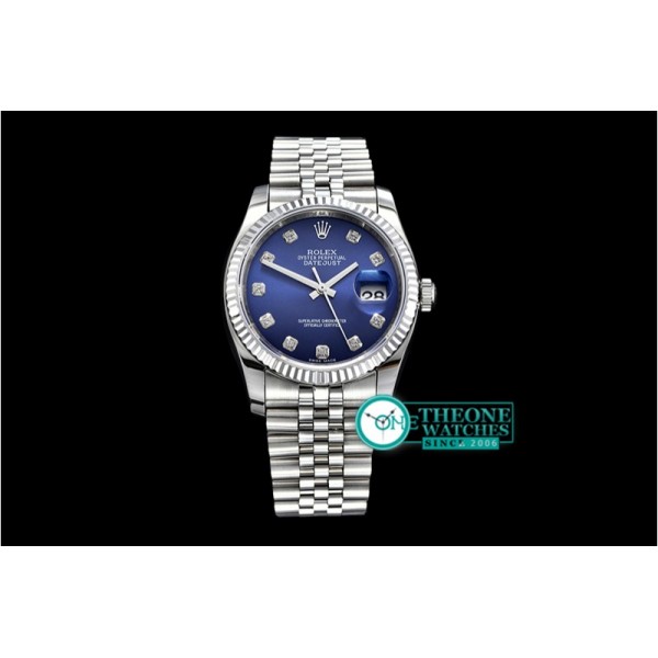 Rolex - DateJust Jub Flt SS/SS Dark Blue Diam BP A3135 Mod