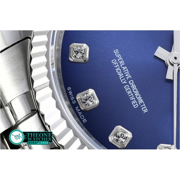 Rolex - DateJust Jub Flt SS/SS Dark Blue Diam BP A3135 Mod