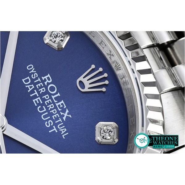 Rolex - DateJust Jub Flt SS/SS Dark Blue Diam BP A3135 Mod