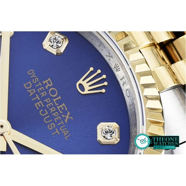 Rolex - DateJust Jub Flt YG/SS Dark Blue Diam BP A3135 Mod