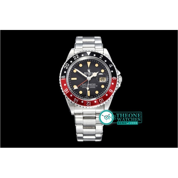 Rolex - GMT Master Ref.1675 Red/Blk SS/SS Swiss 2836 Mod