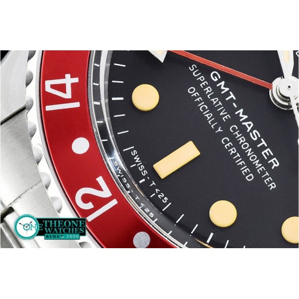 Rolex - GMT Master Ref.1675 Red/Blk SS/SS Swiss 2836 Mod