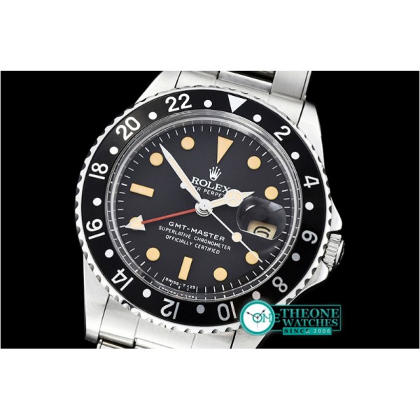 Rolex - GMT Master Ref.1675 Black SS/SS Swiss 2836 Mod