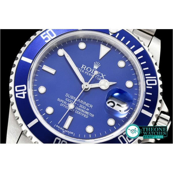 Rolex - Submariner Ref.16610 SS/SS Blue BP A3135 Mod