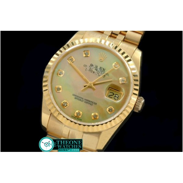 Rolex - YG/YG Jubilee MOP Gold Diamond Swiss Eta 2836-2