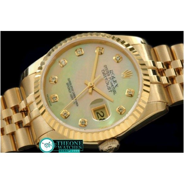 Rolex - YG/YG Jubilee MOP Gold Diamond Swiss Eta 2836-2