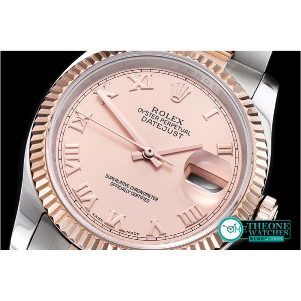 Rolex - DJ 36mm Oyst Flt RG/SS (Wrap) Rose Gold BP A3135 Mod