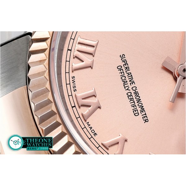 Rolex - DJ 36mm Oyst Flt RG/SS (Wrap) Rose Gold BP A3135 Mod