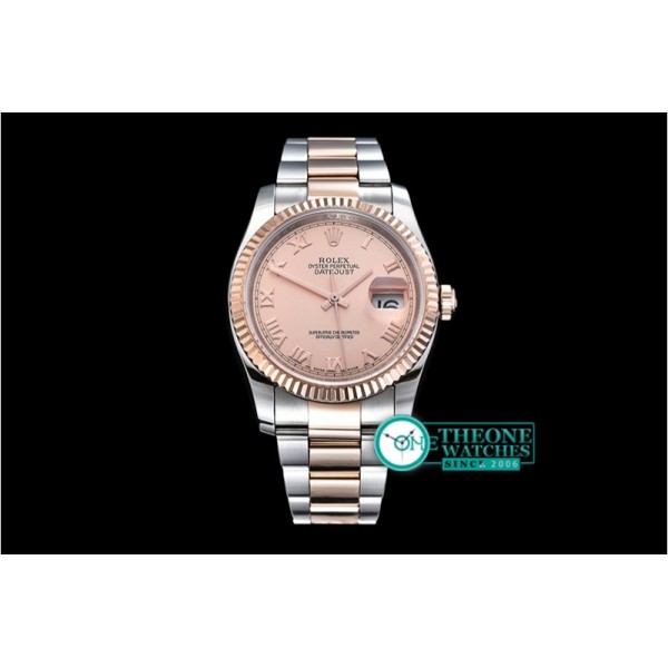 Rolex - DJ 36mm Oyst Flt RG/SS (Wrap) Rose Gold BP A3135 Mod