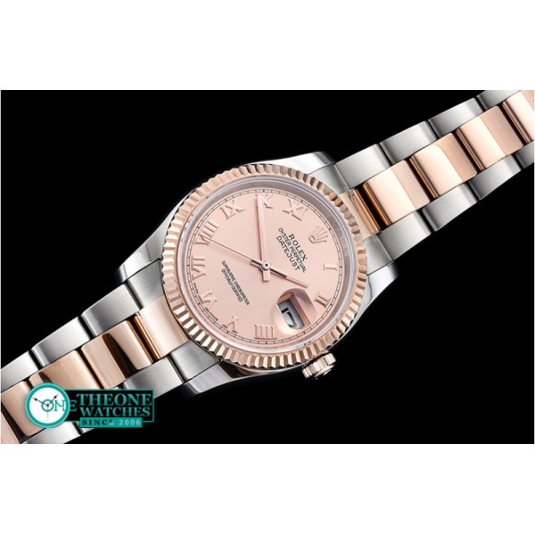 Rolex - DJ 36mm Oyst Flt RG/SS (Wrap) Rose Gold BP A3135 Mod