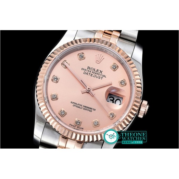 Rolex - DJ 36mm Jub Flt RG/SS (Wrap) Rose Gold D BP A3135 Mod