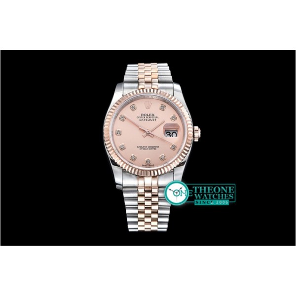 Rolex - DJ 36mm Jub Flt RG/SS (Wrap) Rose Gold D BP A3135 Mod