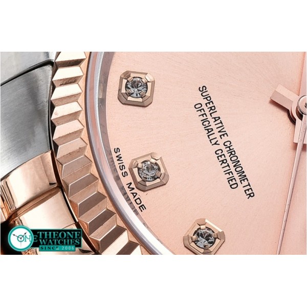 Rolex - DJ 36mm Jub Flt RG/SS (Wrap) Rose Gold D BP A3135 Mod