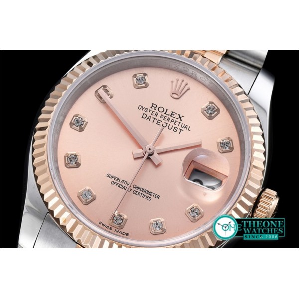 Rolex - DJ 36mm Jub Flt RG/SS Rose Gold D BP A3135 Mod