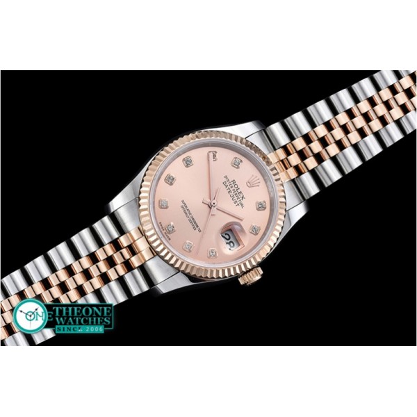 Rolex - DJ 36mm Jub Flt RG/SS Rose Gold D BP A3135 Mod