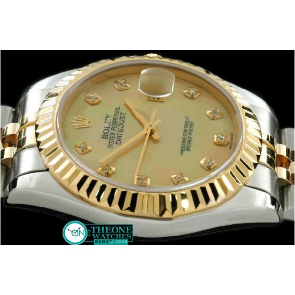 Rolex - SS/YG Jubilee MOP Gold Diamond Swiss Eta 2836-2