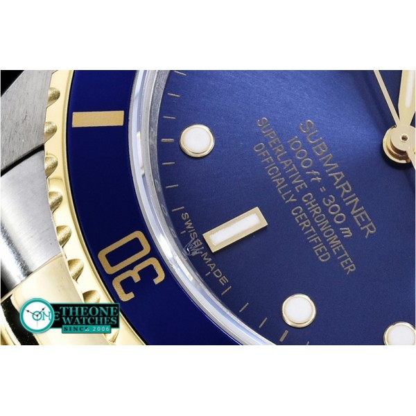 Rolex - Submariner 16613 YG/SS Blue BP Ult A3135 Mod