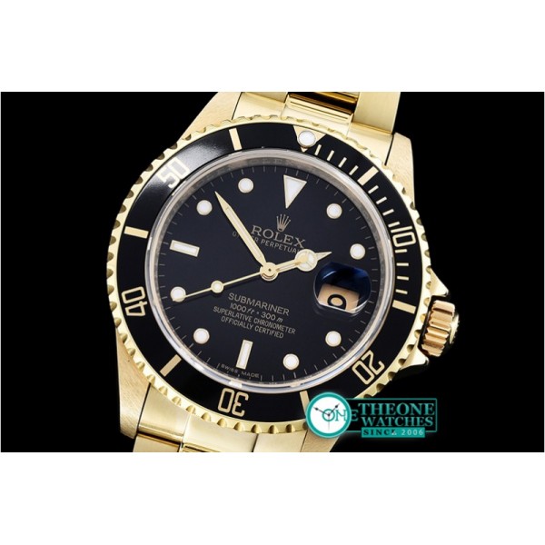 Rolex - Submariner 16618 YG/YG Black BP Ult A3135 Mod